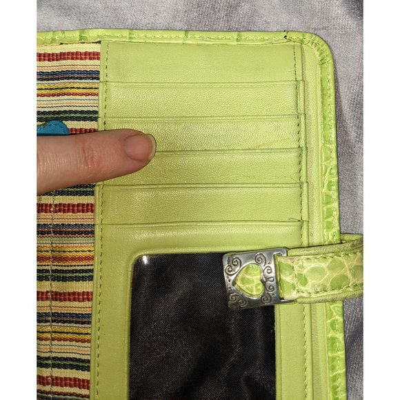 Brighton Vintage Lime Leather Wallet - Picture 4 of 9